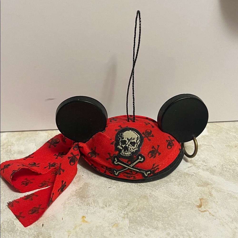 Disney Pirate Mickey Ears holiday ornament